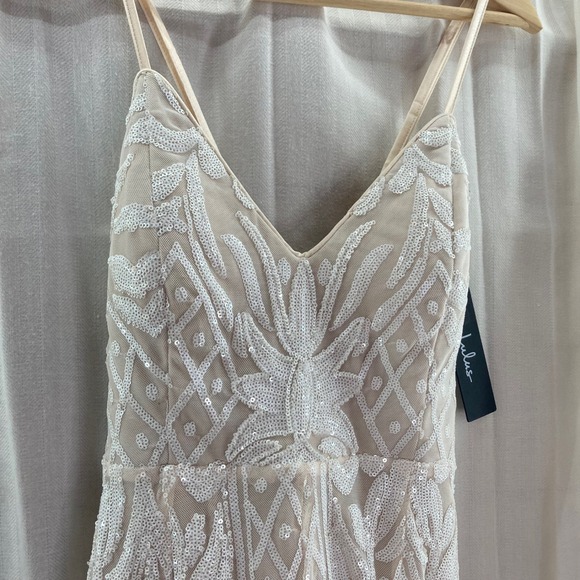 Lulus Women's Romper Halter Neck Sequin Embellished Party Cocktail Medium - Picture 3 of 10